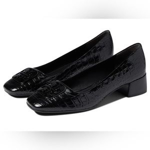 Tory Burch Georgia Pump Black Croc size 7.5